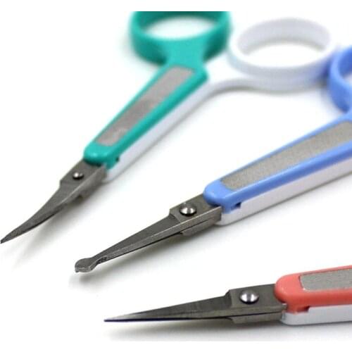3colors Eyebrow Scissors Straight/Curved/Round Head for Manicure Eyelash Nose Hair Trimmer Nail Dead Skin Remover Makeup Tool