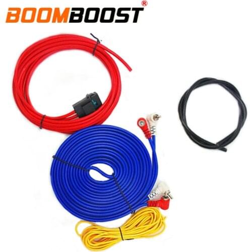 4m length Wiring Amplifier Subwoofer Speaker Car Audio Wire 60W Professional Installation Wires Cables Kit