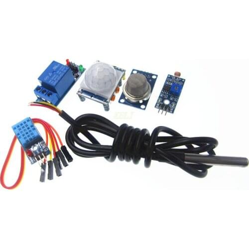 6 IN 1 Sensor sensor suite temperature humidity gas human photosensitive relay temperature Kits