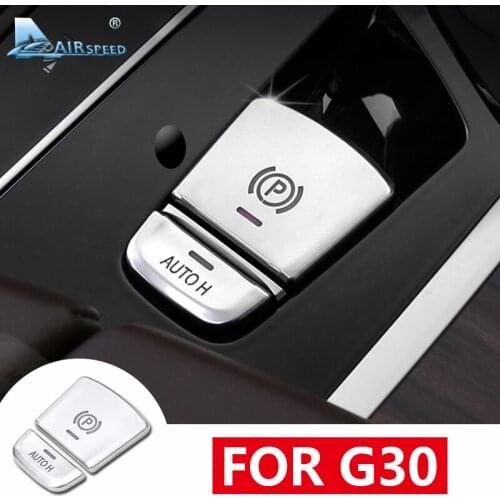 Airspeed 2pcs ABS for BMW G30 Accessories BMW G30 Sticker for BMW G30 Interior Trim Car Parking Brake Button Decorative Cover