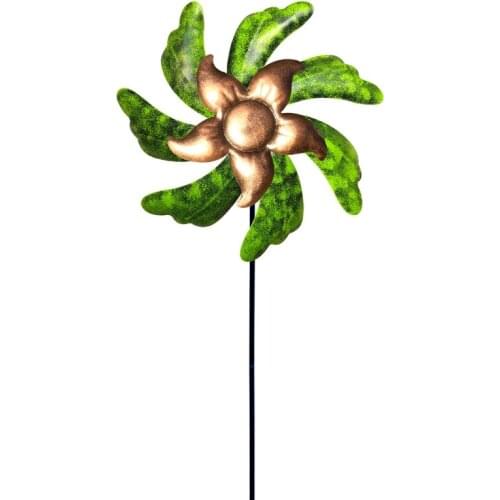Large Metal Wind Spinner with Garden Stake Windmill Wind Sculpture for Outdoor N0PA
