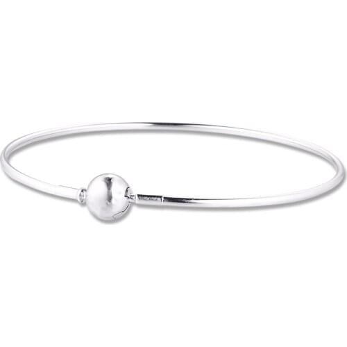 Signature Essence Clasp Bangle 100% 925 Sterling Silver Jewelry Free Shipping