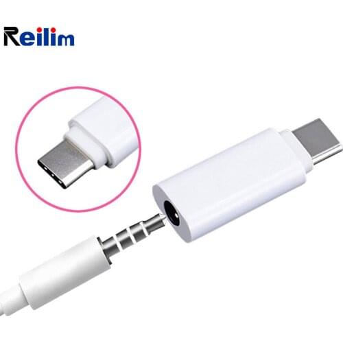 Reilim digital audio decoder chip adapter for huawei type-c to 3.5mm audio converter for USBC google xiaomi samsung ipad pro HTC