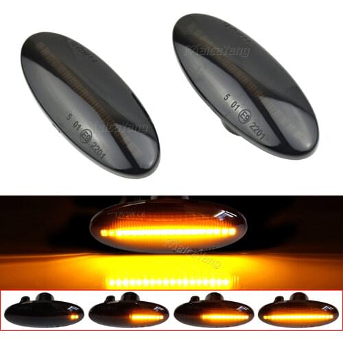 2x For Nissan CUBE Qashqai Dualis March Note EVALIA X-TRAIL NV200 Dynamic LED Fender Side Marker Light Turn Signal Repeater Lamp