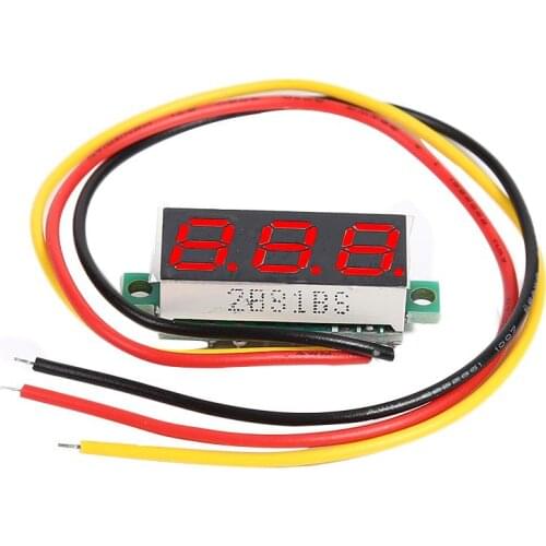 DIY Multicolor Digital LED Mini Display Module 0.28 inch DC 0-100V 3 Wires Voltmeter Voltage Tester Panel Meter Gauge