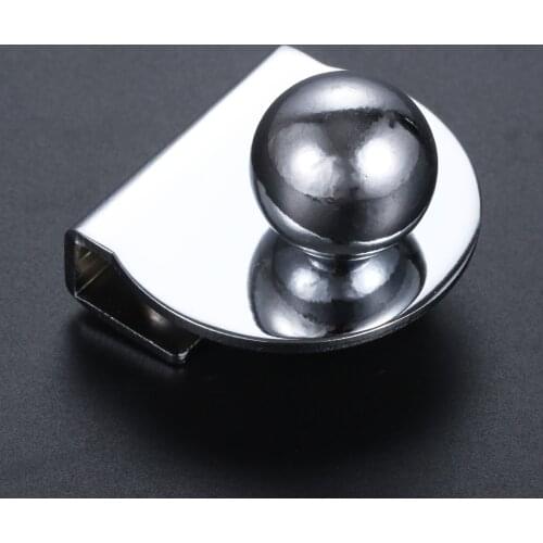 DRELD 1 PC Showcase Office Kitchen Bathroom No Drilling Pull Knob Glass Door Handle Clamp Home Decor for 5-8mm Thickness Glass