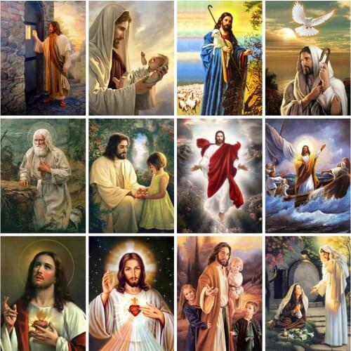 EverShine Painting By Numbers For Adults Religion Coloring By Numbers Portrait Wall Art On Canvas HandPainted Gift Home Decor