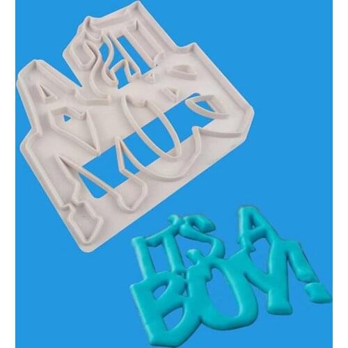 ITS A BOY Shape Fondant Cake Cookie Decorating Sugarcraft Mold Plunger Cutter cake decorating tools