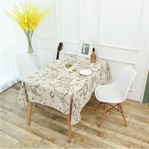 Cross-Border Exclusively for the Nordic Household Tablecloth Vintage Wood Cotton Tablecloth Imitation Bark Printing