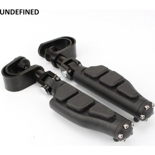 Motorcycle Highway Pegs 1.25" Engine Guards Footpegs With Clamps For Harley Touring Street Glide Softail Dyna Chopper Universal