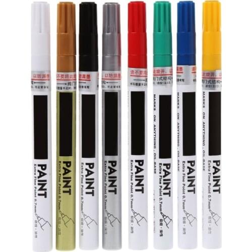 Universal 0.7mm Extra Fine Point Permanent Paint Metallic Marker Pen DIY Art J78A