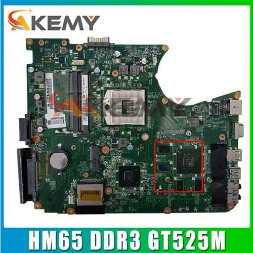 AKEMY A000081570 DABLBDMB8E0 laptop motherboard For toshiba satellite L750 HM65 DDR3 GT525M Main board full test
