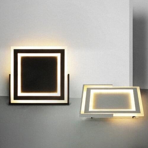 New Square Led Chandelier Diameter400/520mm Black/White Finish Modern led chandeliers for living room Bedroom Master Room