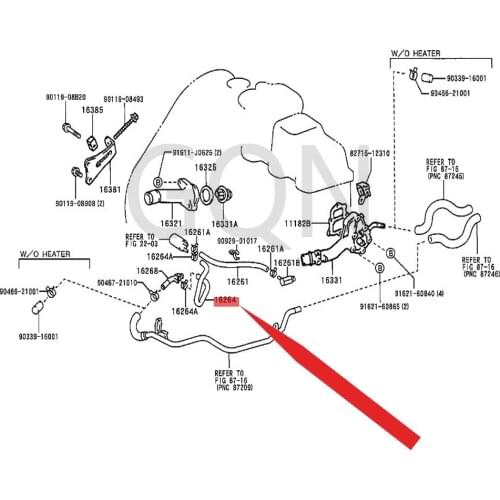 Water bypass hose 2000-Toy ota COR OLL AWI SHP REM IOO PAI SIS RA V4 parking brake oil pipe connecting pipe oil supply pipe