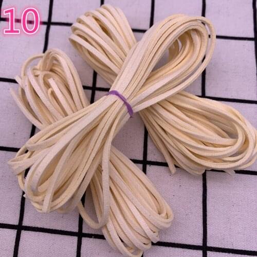 5yards/3 mm Flat Faux Suede Braided Cord Korean Velvet Leather Handmade Thread String Rope For DIY Jewelry Making Supplies #10