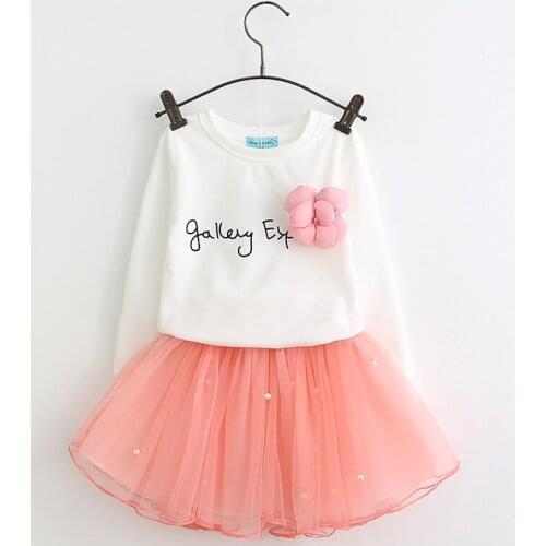 Casual Girls Dress New Spring Autumn Party Princess Dresses Floral Net Yarn Kids Dress Sweet Girl Children Clothing for 2 6Y