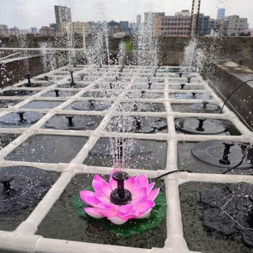 Solar Water Fountain Pool Pond Waterfall Fountain Garden Decoration Outdoor Bird Bath Solar Powered Fountain Floating Water
