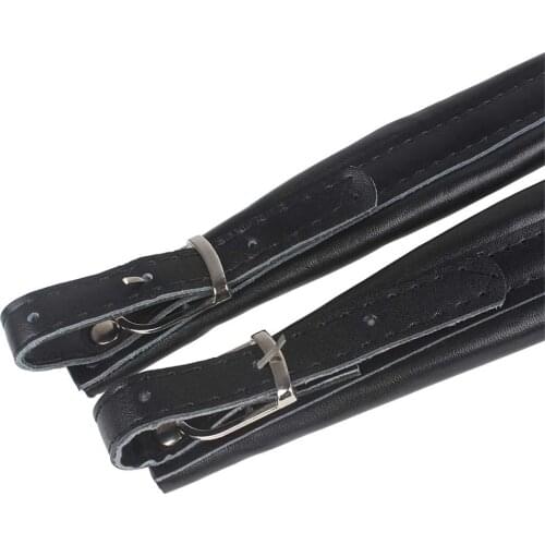 Adjustable Set of 2 Pieces PU PU Leather Shoulder Belts for Accordion Straps Accessories Parts Black