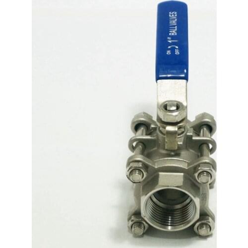 DN25 1" BSP Female Thread 304 Stainless Steel 3-Piece Type Ball Valve oil water air 229 PSI