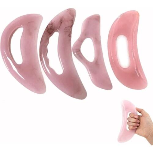 Resin Guasha Scraping Massage Scraper Face Neck Skin Massager Acupuncture Gua Sha Board Acupoint Face Eye Care SPA Massage Tool