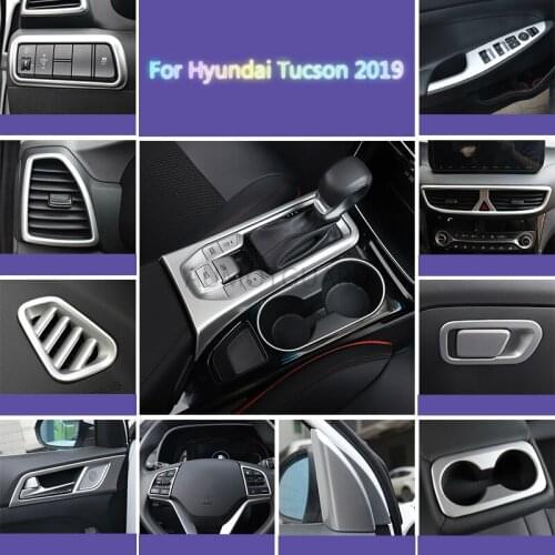 Glass lifting handle frame control bar light bar Interior decoration car Accessories For Hyundai Tucson 2019