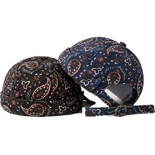 Vintage Brimless Hat 2020 Autumn Beanie Hats Docker Cap Cotton Adjustable Literary Landlord Sailor Cap Women Hip Hop Hats