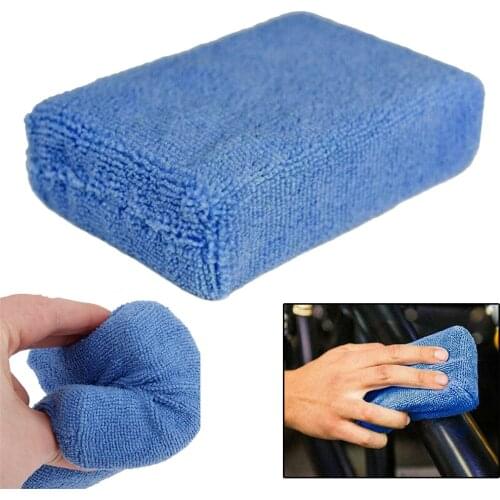 Wax Microfiber Applicator Car Sponge Pad Polishing Polish Soft Pads Auto C2M4 Auto Care Polishing Pad 12*8*4cm