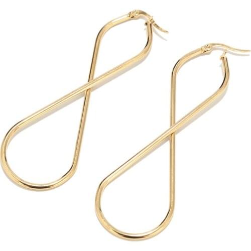 New 13 shape Stainless Steel Tube Hoop Earrings for woman gold plated 5pairs/lot