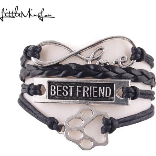 Little MingLou Random mix 10 pcs/set does't support choose styles Infinity Love heart charm bracelets bangeles for women jewelry