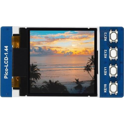 Waveshare 1.44inch LCD Display Module For Raspberry Pi Pico,Embedded ST7735S Driver,65K RGB Colors,128×128 Pixels,SPI Interface