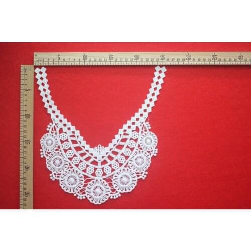10pcs 26cm*27cm Collar Applique Venise Lace Neckline Trims Sewing Applique Lace Accessories Decoration for DIY Craft