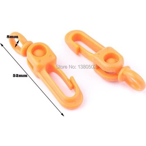 10pcs Orange Color Plastic Rotary Swivel Snap Hook Clip For bag Webbing Buckle