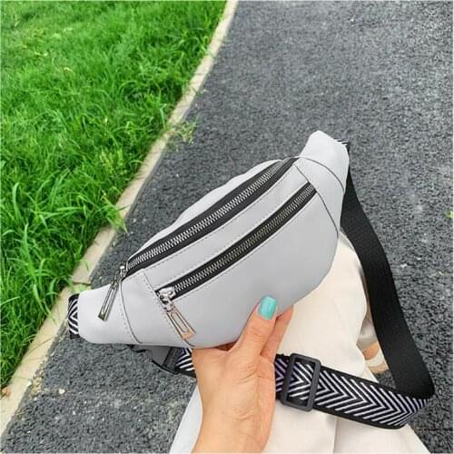 2021Waist Pack Women Shoulder Messenger Bag Solid Color Fashion Lady Chain Chest Bag