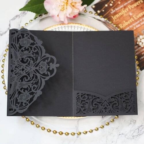 25pcs Multi Color Elegant Laser Cut Wedding Invitation Card Greeting Card Customize Business With RSVP Card Decor Party Supplies