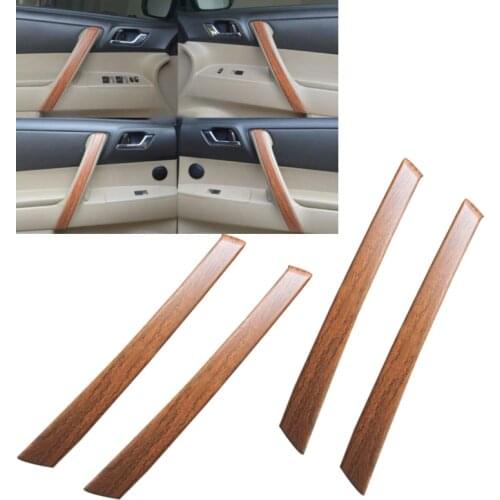 4Pcs/Set Car Interior ABS Door Armrest Handle Cover Trim Fit For Toyota Highlander 2008 2009 2010 2011 2012 2013