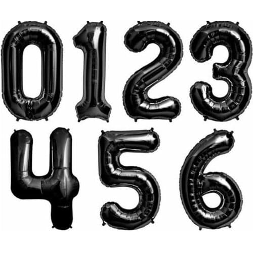 40 inch Black Number Foil Balloons Birthday Party Decorations Kids Helium Balloon Anniversary wedding party suppliers