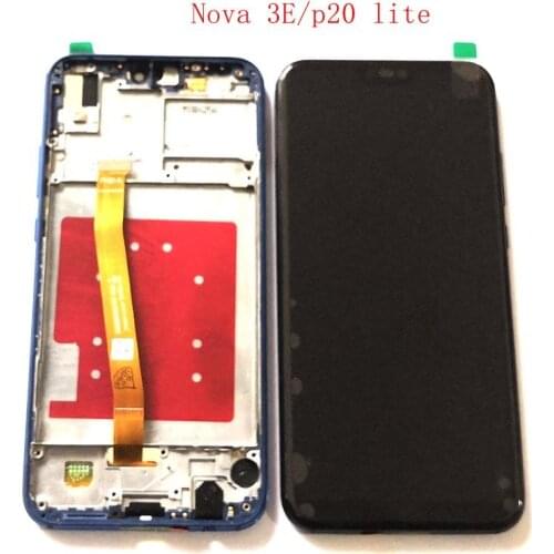 5.84"For Huawei P20 lite LCD Screen Display+Touch Screen Digitizer Frame Full Assembly Nova 3e Replace Pantalla ANE-l21 ANE-LX1