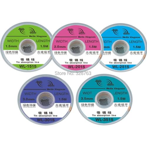 5 pcs/lot The Best BGA Desoldering Braid Solder Wire WL-1515/2015/2515/3015/3515 wick/Soldering Accessory solder remover
