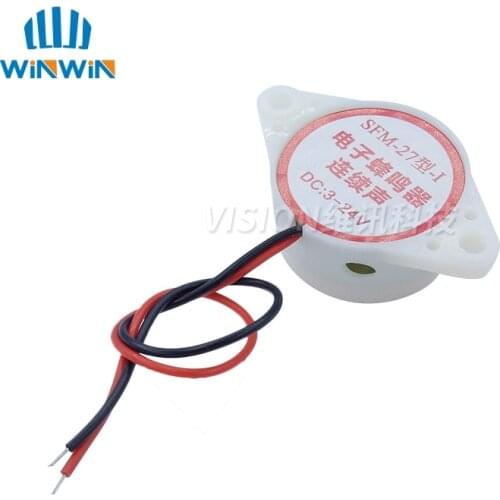 95DB Alarm High-decibel DC 3-24V 12V Electronic Buzzer Beep Alarm Intermittent Continuous Beep for Arduino Car Van SFM-27