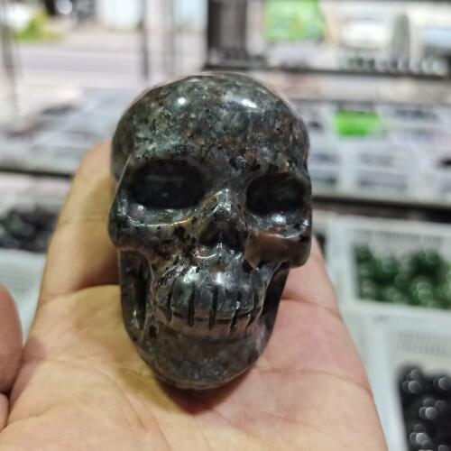 AAA+ 100% Natural Quartz Minerals Flame Stone Magic Carving Skulls Syenite Clasts Sodalite Ultraviolet Yooperlite Rocks 1PCS