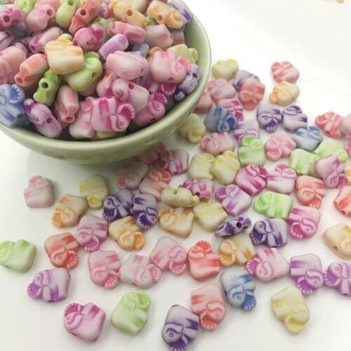 Acrylic washing color animals Elephant beads for Jewelry making mini Corn maize string Bracelet material 100pcs/bag Meideheng