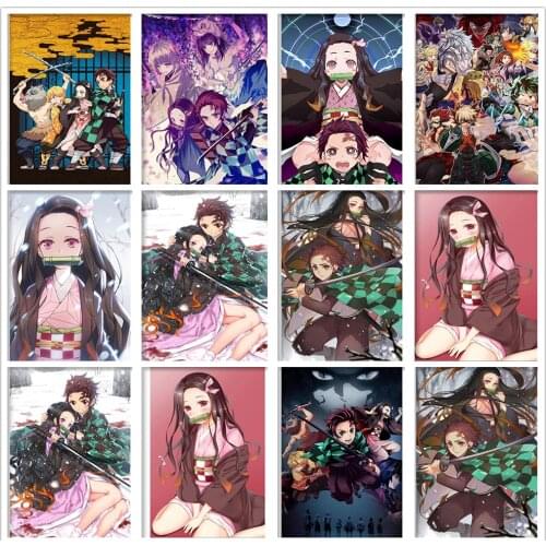 5D DIY Full Drill Diamond Painting Anime Kimetsu No Yaiba Kamado Demon Slayer Embroidery Cross Stitch Kits Mosaic Home Decor