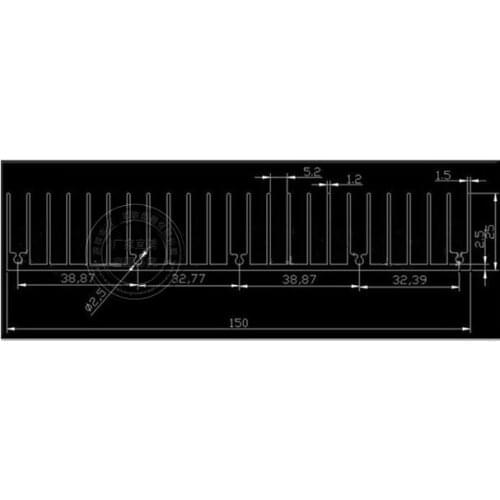 150*20mm Heat sink aluminum block Support custom length 500mm X 150mm X 20mm