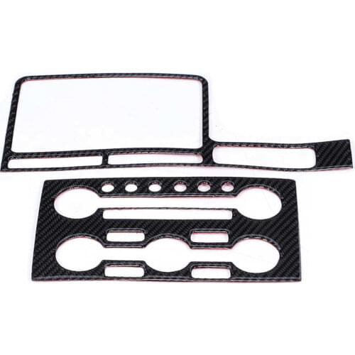 Car side mirror guard Car Mirror 2Pcs/Set Carbon Fiber Central Control Navigation Trim Right‑Hand Drive Fit for GTR