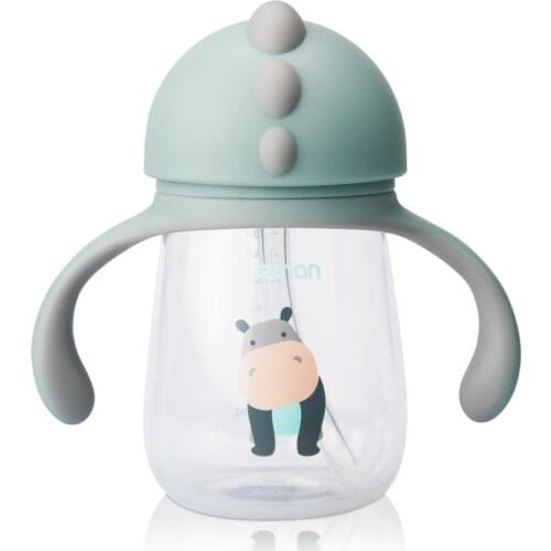 Fissman 260ml Baby Feeding Water Straw Bottle with Handle Child BPA Free Kids Training Bottle