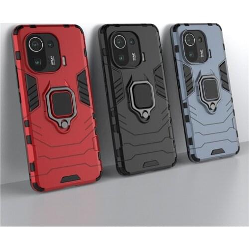 For Cover Xiaomi Mi 11 Pro Case For Mi 11 Pro Capas Shockproof Magnetic Metal Holder Cover For Mi 11 Lite Pro Ultra 11 i Fundas