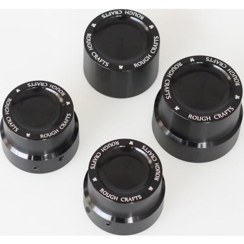 Black Motocycle Front And Rear Axle Nut Cover Cap Bolt Trim For Harley Sportster XL 1200 883 CVO Road King Softail Dyna Fat Bob