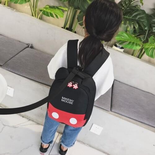 Disney childrens anti-lost backpack boys light travel backpack girls cute cartoon Mickey mouse Minnie kindergarten bag