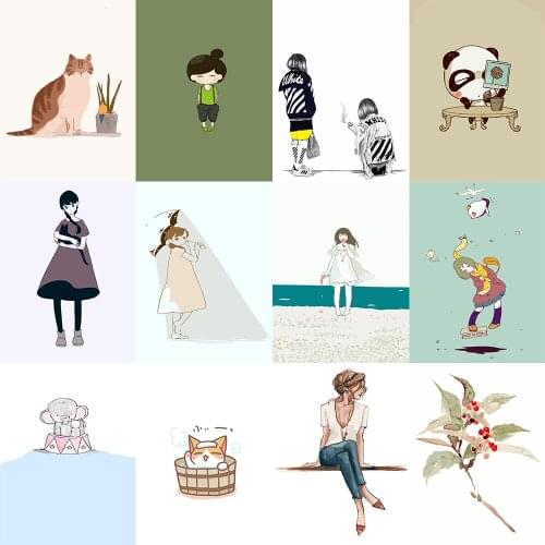 Home Decoration Simple Canvas Poster Nursery Art Brush Set Children Acrylic Paint DIY Paint By Numbers Bedroom Wall Painting