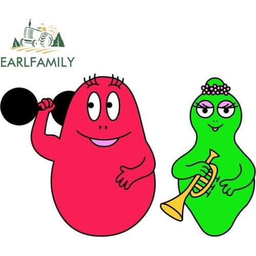 EARLFAMILY 13cm x 8.3cm for Barbapapa Cartoon Decal ATV Trunk Car Sticker Auto Surfboard Waterproof Sunscreen Vinyl Car Wrap